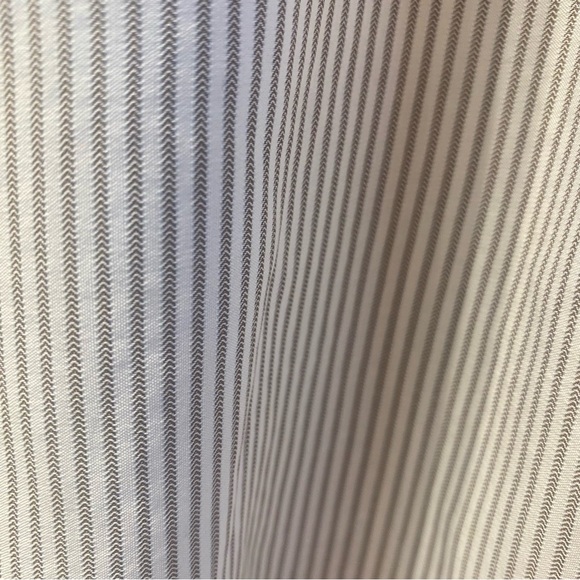 Armani Collezioni Men’s Dress Shirt 16.5 L Grey White Stripe - Picture 10 of 10